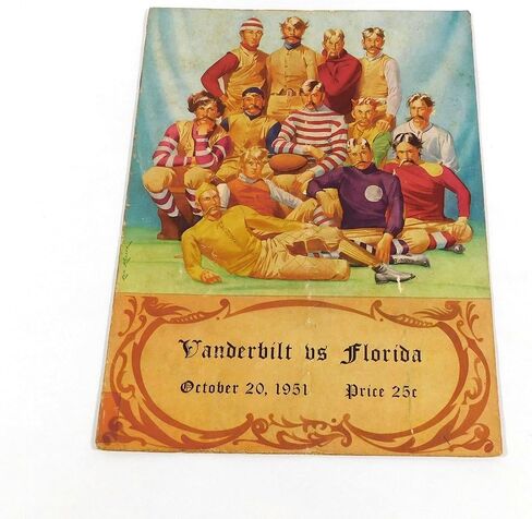 1951 Vanderbilt في برنامج كرة القدم كلية فلوريدا 10-20-51 DA063622-برامج الكلية in Saudi Arabia