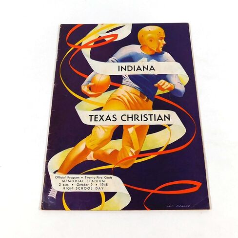 1948 TCU at Indiana College Football Program 10-9-48 - College Programs in Saudi Arabia
