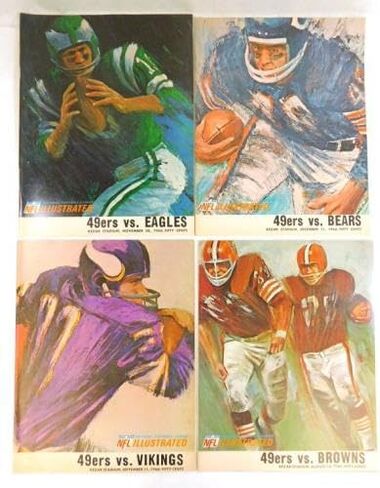 الكثير من (12) متنوعة 1966 سان فرانسيسكو 49ers برامج كرة القدم - برامج اتحاد كرة القدم الأميركي in Saudi Arabia