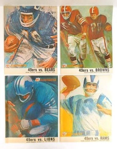 الكثير من (12) متنوعة 1966 سان فرانسيسكو 49ers برامج كرة القدم - برامج اتحاد كرة القدم الأميركي in Saudi Arabia