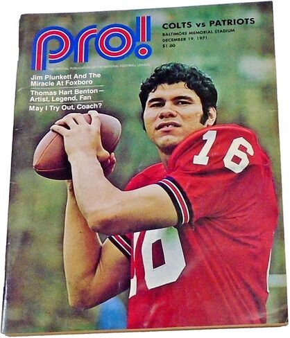 1971 NFL Colts v Patriots Program 12/19 Jim Plunkett 89316b4 - NFL Programs in Saudi Arabia