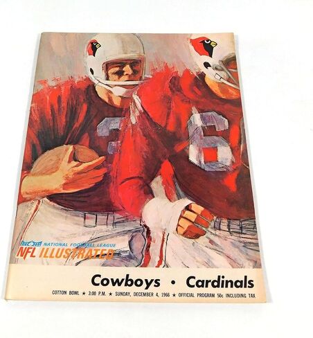 1966 St. Louis Cardinals at Dallas Cowboys NFL Football Program 12-4-66 - NFL Programs in Saudi Arabia