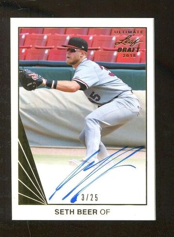 Seth Beer 2018 Leaf Ultimate Draft #BA -SB1 FOIL Auto /25 Arizona 75816 - MLB Motoprooged Cards in Saudi Arabia