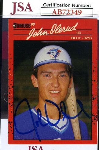 وقع جون أولرود JSA Coa 1990 Donruss Autograph - بطاقات موقعة للبيسبول in Saudi Arabia