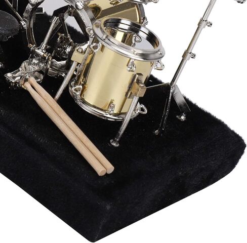Tissting Mini Drum Model - Miniature Musical Instrument Set with Display Box, Realistic Handcrafted Decor for Home, Office, Gift (14x9.6x11cm/5.5x3.8x4.3in) in Saudi Arabia