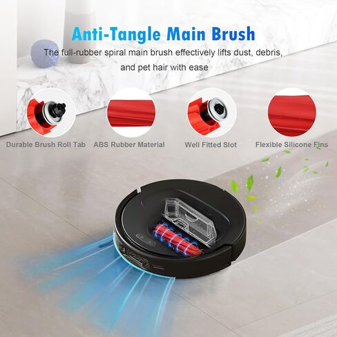 22 Pack Replacement Accessories Kit Compatible with Roborock QV 35A/QV 35S Robot Vacuum, 2 Main Brush, 6 Side Brush, 4 HEPA Filter, 4 Mop Pads, 4 Dust Bag in Kuwait