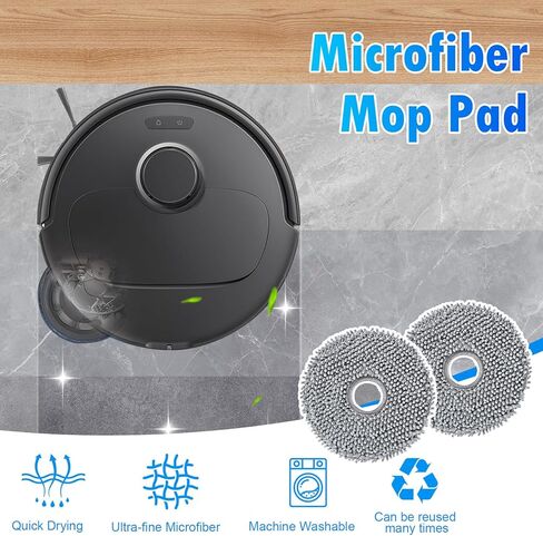 22 Pack Replacement Accessories Kit Compatible with Roborock QV 35A/QV 35S Robot Vacuum, 2 Main Brush, 6 Side Brush, 4 HEPA Filter, 4 Mop Pads, 4 Dust Bag in Kuwait