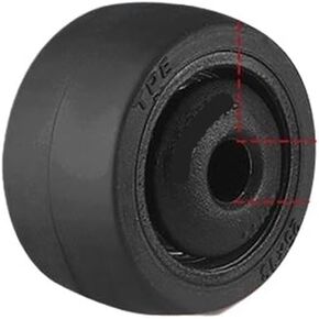 4PCS casters 1 inch TPE casters/Rubber Wheels wear-Resistant Nylon Universal Wheels and Accessories Nuts(D) in Saudi Arabia