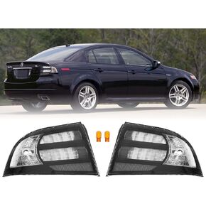 USR DEPO 3G TL Tail Lights - JDM Style Black Housing Rear Tail Lamps Cover (Left + Right) Compatible with 2004-2008 Acura TL All Models including Base and Type-S (Black Housing Smoke Lens) in Saudi Arabia