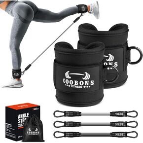 نطاقات مقاومة الكاحل مع الأصفاد ، عصابات الكاحل للعمل ، الساق والغلوت ، عصابات التمرين للنساء والرجال ، والبدءات ، ورفع المؤخرة ، والتدريب على اللياقة البدنية ، ومعدات الصالة الرياضية المنزلية in Kuwait