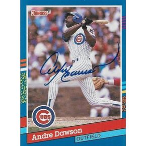Andre Dawson Autographed 1990 Leaf Card - MLB Autographed Baseball Cards in Kuwait