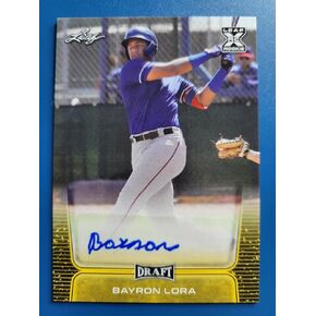 Bayron Lora 2020 LEAF DRAFT ROOKIE RC AUTO #BABL1 TEXAS RANGERS! - MLB Autographed Baseball Cards in Saudi Arabia