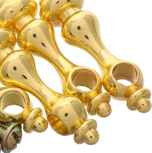 Gatuida 8pcs قوس درابزين موصلات الأثاث مغزل ، مغزل معرض المعادن الحرف الزخرفية لخزائن الأثاث الزجاجية ، أغطية نهاية ما بعد المعادن الذهبية ، 1.57 × 0.47 بوصة in Saudi Arabia