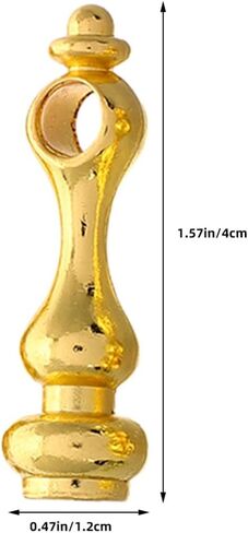 Gatuida 8pcs قوس درابزين موصلات الأثاث مغزل ، مغزل معرض المعادن الحرف الزخرفية لخزائن الأثاث الزجاجية ، أغطية نهاية ما بعد المعادن الذهبية ، 1.57 × 0.47 بوصة in Saudi Arabia