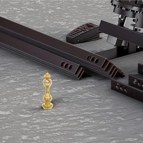 Gatuida 8pcs قوس درابزين موصلات الأثاث مغزل ، مغزل معرض المعادن الحرف الزخرفية لخزائن الأثاث الزجاجية ، أغطية نهاية ما بعد المعادن الذهبية ، 1.57 × 0.47 بوصة in Saudi Arabia