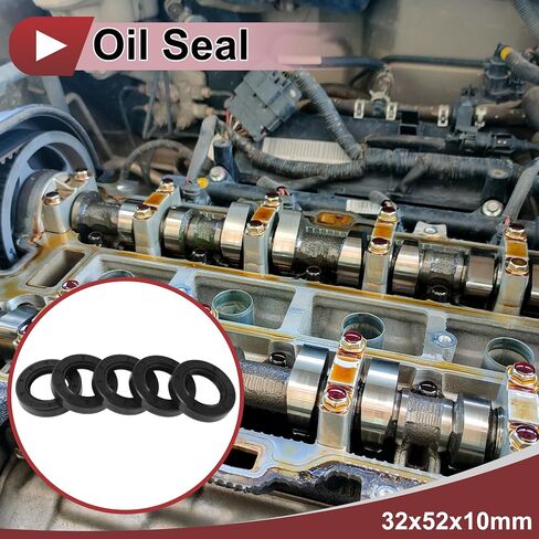 5 PCS عمود دوار ختم الزيت عالي الضغط ختم 32x52x10mm النتريل الأسود 70 المطاط in Kuwait