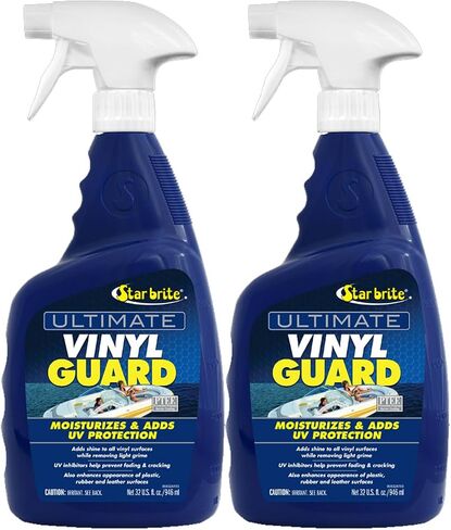 Starbrite Ultimate Vinyl Guard - Spray on Shine - منع التلاشي والتكسير - الحفاظ على الفينيل والجلد والبلاستيك والمطاط 32 أوقية - 2 عبوة ، أزرق in Saudi Arabia
