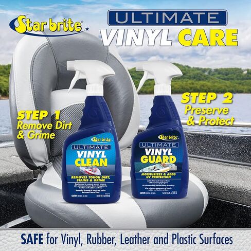 Starbrite Ultimate Vinyl Guard - Spray on Shine - منع التلاشي والتكسير - الحفاظ على الفينيل والجلد والبلاستيك والمطاط 32 أوقية - 2 عبوة ، أزرق in Saudi Arabia