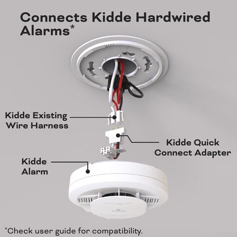 قابس محول CONTRACH Quick ’s 20-9003 للدخام الصلب وكاشفات CO-متوافقة مع إنذارات Kidde-محول كاشف الدخان لتركيبات التحديثية السهلة ، حزمة 2 in Saudi Arabia