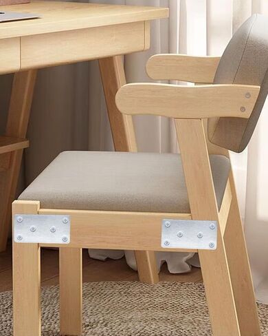 20 Pack Flat Mending Plate for Wood, Sliver 3.1''X1.5'' Metal Mounting Plates with 6 Holes, Stainless Steel Flat Straight Brace Bracket for Furniture, Cabinets, DIY & Construction in Kuwait