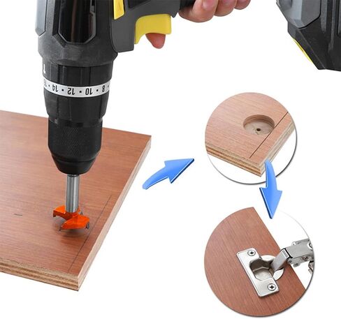 Fydun Hinge Hole Opener Accuracy Locator Drill Drilling Jig for Cabinet Door Woodworking 35mm in Saudi Arabia