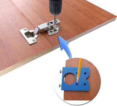 Fydun Hinge Hole Opener Accuracy Locator Drill Drilling Jig for Cabinet Door Woodworking 35mm in Saudi Arabia