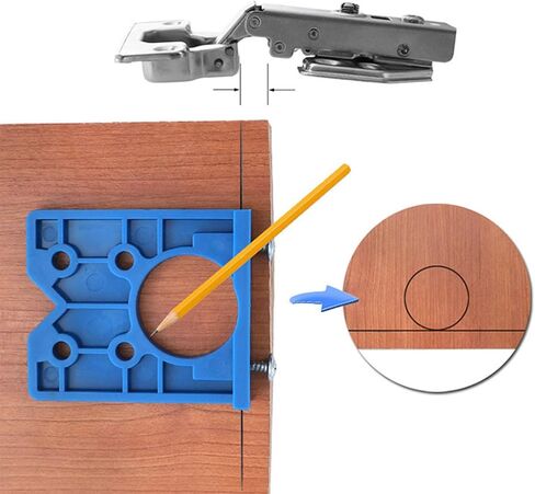 Fydun Hinge Hole Opener Accuracy Locator Drill Drilling Jig for Cabinet Door Woodworking 35mm in Saudi Arabia