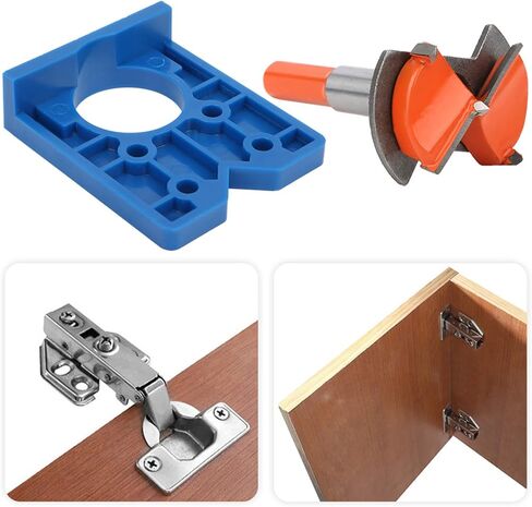 Fydun Hinge Hole Opener Accuracy Locator Drill Drilling Jig for Cabinet Door Woodworking 35mm in Saudi Arabia