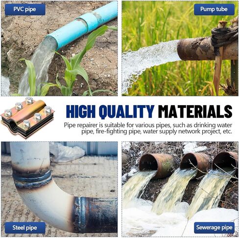 2 PCS مشبك إصلاح أنابيب الماء لمدة 1/2 '' الأنابيب (0.84 '' القطر الخارجي) من pe pvc طول الحديد الصلب 4 بوصة تسرب الصلب in Saudi Arabia