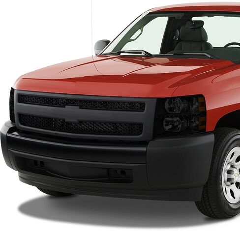 LED DNA Motoring Pair LED DRL المصابيح الأمامية متوافقة مع 07-13 Chevy Silverado 1500 07-14 Silverado 2500 3500 HD ، Black/Smoked/Clear ، CSIL07-BK-SM-Cl1 in Kuwait