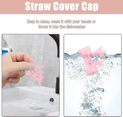 6Pcs Silicone Straw Toppers Covers for Stanley Cups 40/30oz 10mm(0.4in) Dust-Proof Bow Straw Covers Toppers Suitbale for Stanley Cup Accessories Reusable Straws Caps (Colorful F) in Kuwait