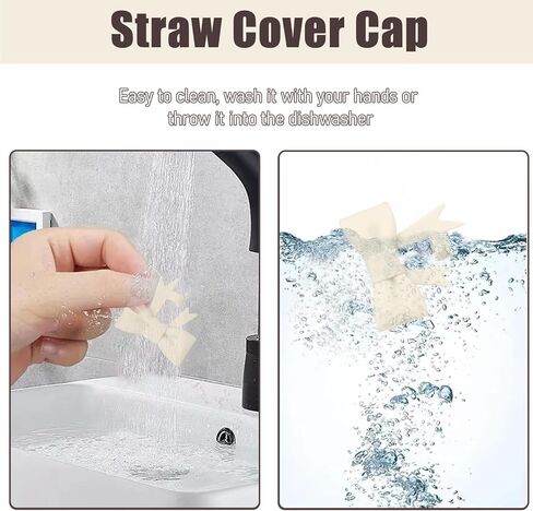 6Pcs Silicone Straw Toppers Covers for Stanley Cups 40/30oz 10mm(0.4in) Dust-Proof Bow Straw Covers Toppers Suitbale for Stanley Cup Accessories Reusable Straws Caps (Colorful F) in Kuwait