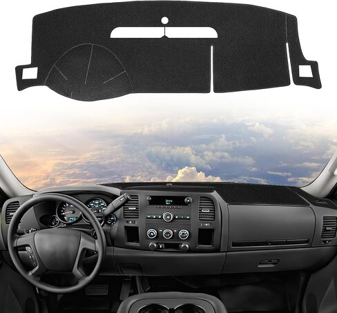 Dash Cover Mat Custom Fit for 2015-2020 Chevrolet Chevy Tahoe/Suburban/GMC Yukon Without HUD Dashboard Mats Dash Carpet Protector in Kuwait