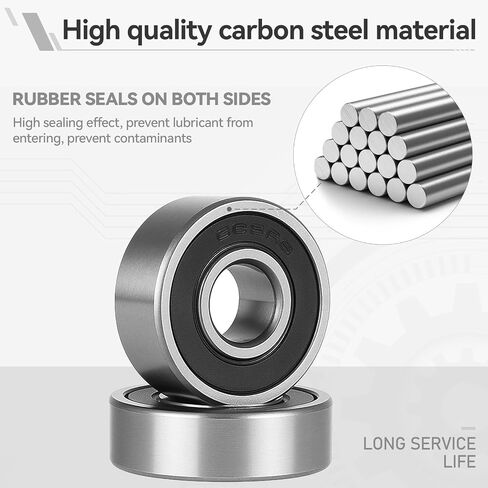100 Pack 608 2RS Bearings, 8x22x7mm Skateboard Bearings Ball Bearing for Electric Motor Skateboards Scooters Longboard Wheel Hub in Saudi Arabia