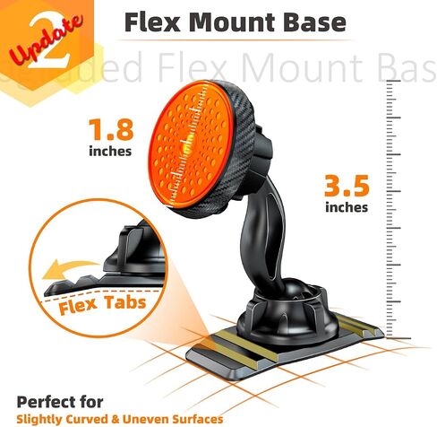 eSamcore Replacement 3.M. VHB Adhesive Pad Double 360° Rotating Dashboard Car Mount Base [Size: 1.5" X 2.6"] [3-Pack] in Kuwait