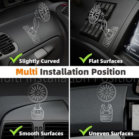 eSamcore Replacement 3.M. VHB Adhesive Pad Double 360° Rotating Dashboard Car Mount Base [Size: 1.5" X 2.6"] [3-Pack] in Kuwait
