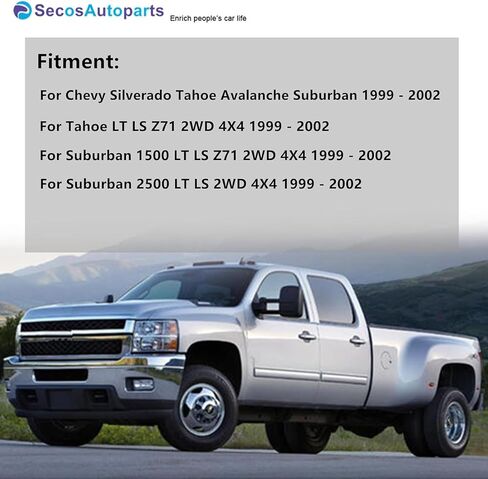 Secosautoparts كلا الجانبين من القاع والوسادة الرغوية والمسند الداكن بديلة بديلة مقعد جلدية متوافقة مع تشيفي سيلفرادو 1500 2500 3500 تاهو سييرا سوبربان Avalanche 1999-2002 in Kuwait