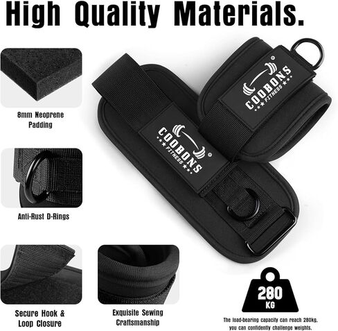 نطاقات مقاومة الكاحل مع الأصفاد ، عصابات الكاحل للعمل ، الساق والغلوت ، عصابات التمرين للنساء والرجال ، والبدءات ، ورفع المؤخرة ، والتدريب على اللياقة البدنية ، ومعدات الصالة الرياضية المنزلية in Kuwait