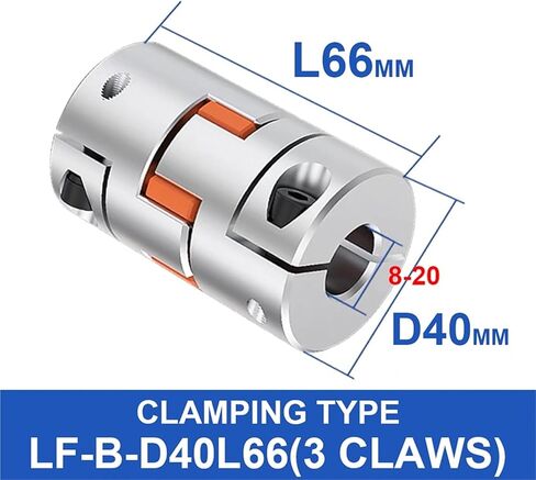 LF-B-D40L66 (3 JAW) CF-03/BW DIRIE CLAMP CLAMP CLAMP CONPLER D40L66 CNC JAW GAW اقتران 8/10/12/14/16/18/22 ملم D40 L66 موصل محرك 1PCS (10 مم × 12 م) in Saudi Arabia