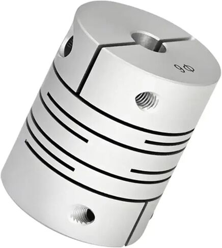 D16L23 CIC Aluminum Alloy Parallel Line Coupling D16L23 3/4/5/6/6.35mm Clamping Groove Coupling Elastic Coupling 1Pcs(6.35x6.35) in Saudi Arabia