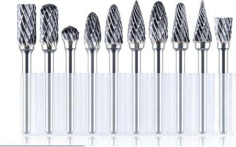 3 مم شانك كاربايد طحن الدوران المفرد مزدوج للأدوات الدوارة طحن الكهرباء 10pcs (بتات 10pcs بت) in Saudi Arabia