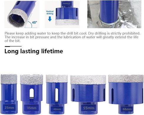 Brazed Diamond Hole Saw Cutter M14 Thread 1.5mm Thickness Hole Opener for Angle Grinder Tile Marble Concrete Drilling 1Pcs(70mm) in Saudi Arabia