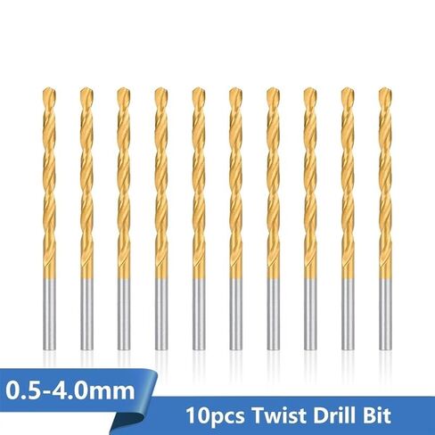 Twist Drill Bit 0.5-4.0mm Drill Metal Hole Coated Woodworking Tools for Stainless Steel Metal Drills 10Pcs(2.0mm Bagged) in Saudi Arabia