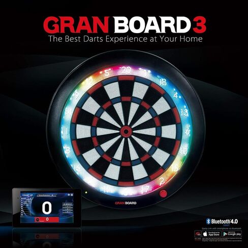 Gran Board 3S LED Dartboard (Blue) مع قوس خاص و choukoutip100pics & dartsset in Saudi Arabia