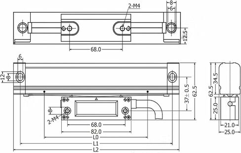 KA-300 مستشعر الإزاحة الخطي الحاكم الصريف الخطي KA300 70-470MM دقة 5UM (KA300-470MM) in Saudi Arabia