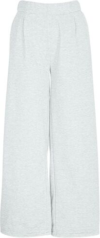 Womens Sweatpants Wide Leg Plus Size Sweat Pants High Waisted Baggy Lounge Pants Warm Athletic Joggers with Pockets in Kuwait