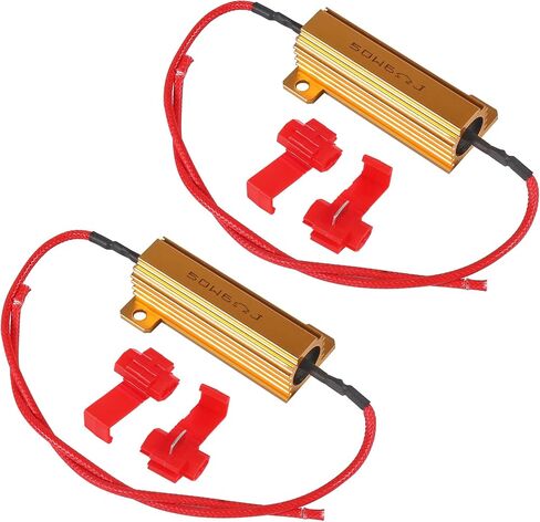 4pcs 50w 6ohm مقاوم الإشارة بدوره LED Fix Fast Flash Error Code Flickering مقاومات استبدال السيارات لأضواء LED مؤشر وحدات التحكم في المصابيح الأمامية in Kuwait