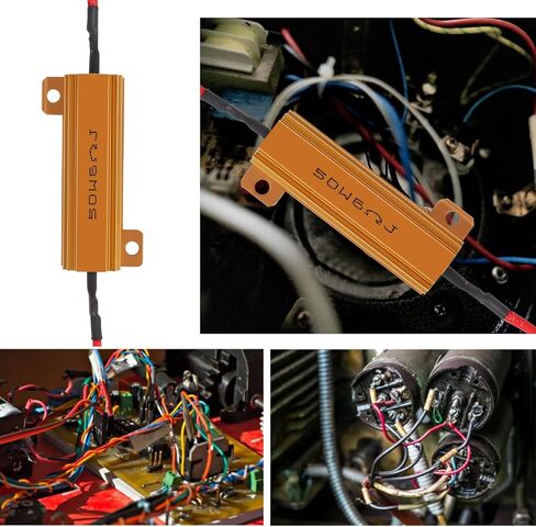 4pcs 50w 6ohm مقاوم الإشارة بدوره LED Fix Fast Flash Error Code Flickering مقاومات استبدال السيارات لأضواء LED مؤشر وحدات التحكم في المصابيح الأمامية in Kuwait