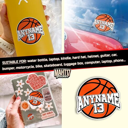 Personalized Football Sticker Custom Name Number Football Player Stickers Football Lovers Waterproof Die-Cut Vinyl Sticker Decal for Kindle Laptop Water Bottles Phone Decal Gifts in Saudi Arabia