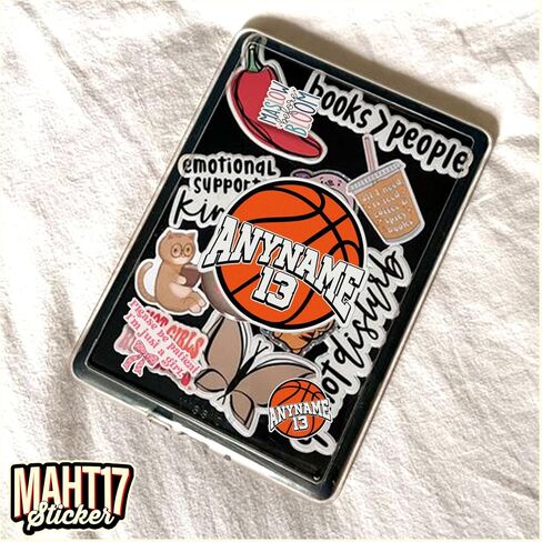Personalized Football Sticker Custom Name Number Football Player Stickers Football Lovers Waterproof Die-Cut Vinyl Sticker Decal for Kindle Laptop Water Bottles Phone Decal Gifts in Saudi Arabia